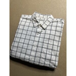 Outerknown Shirt Mens L Checked 100% Organic Cotton Casual Button Long‎ Sleeve